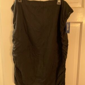 Black Ruched Skirt